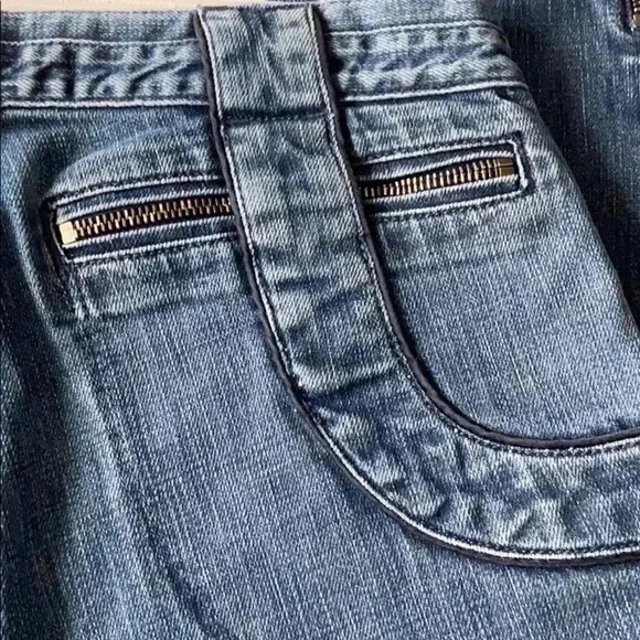 Stella McCartney x H&M med wash ankle zip low rise Zipper Pocket Skinny Jeans  6 - Picture 6 of 6